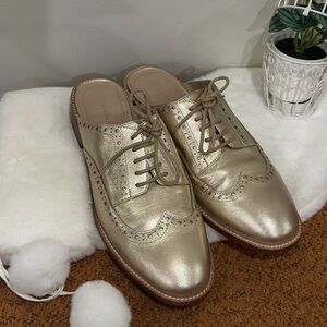 Banana Republic Metallic Gold Loafers